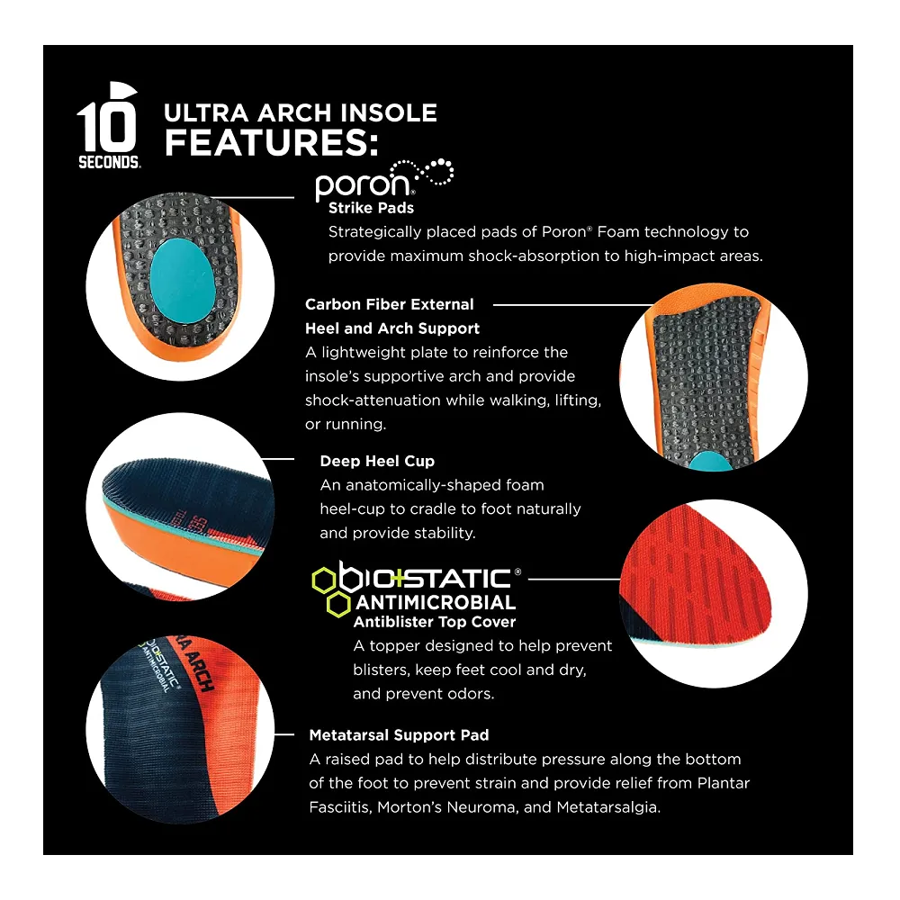 10 Seconds 3810 Ultra Support Insoles