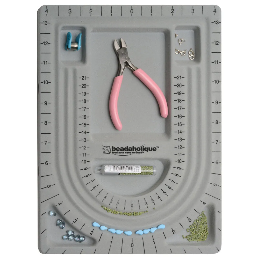 Beadaholique Design Beading Board, Gray Flock 9x13 Inches, 1 Board