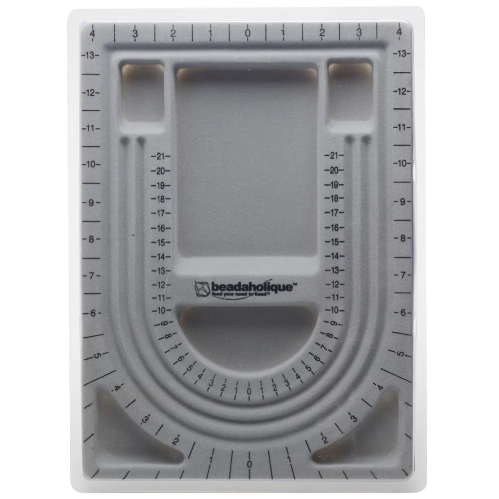 Beadaholique Design Beading Board, Gray Flock with Lid 9x13 Inches, 1 Board & Lid