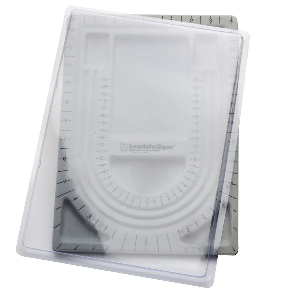 Beadaholique Design Beading Board, Gray Flock with Lid 9x13 Inches, 1 Board & Lid