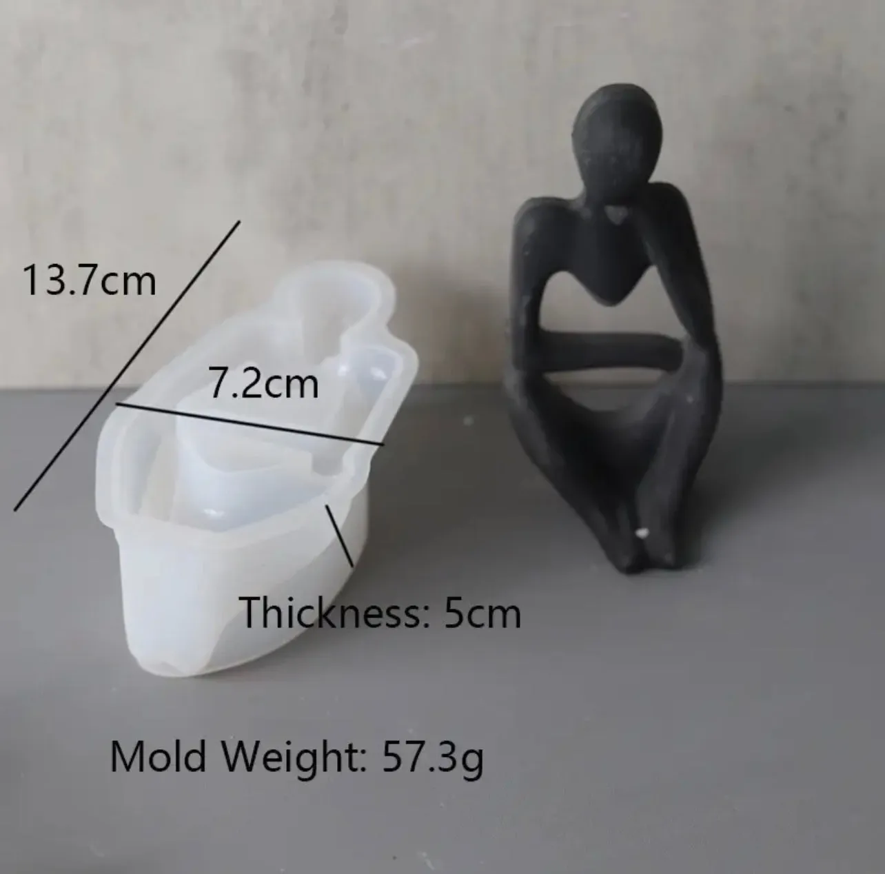 Body Art Silicone Thinker Resin Mold Set
