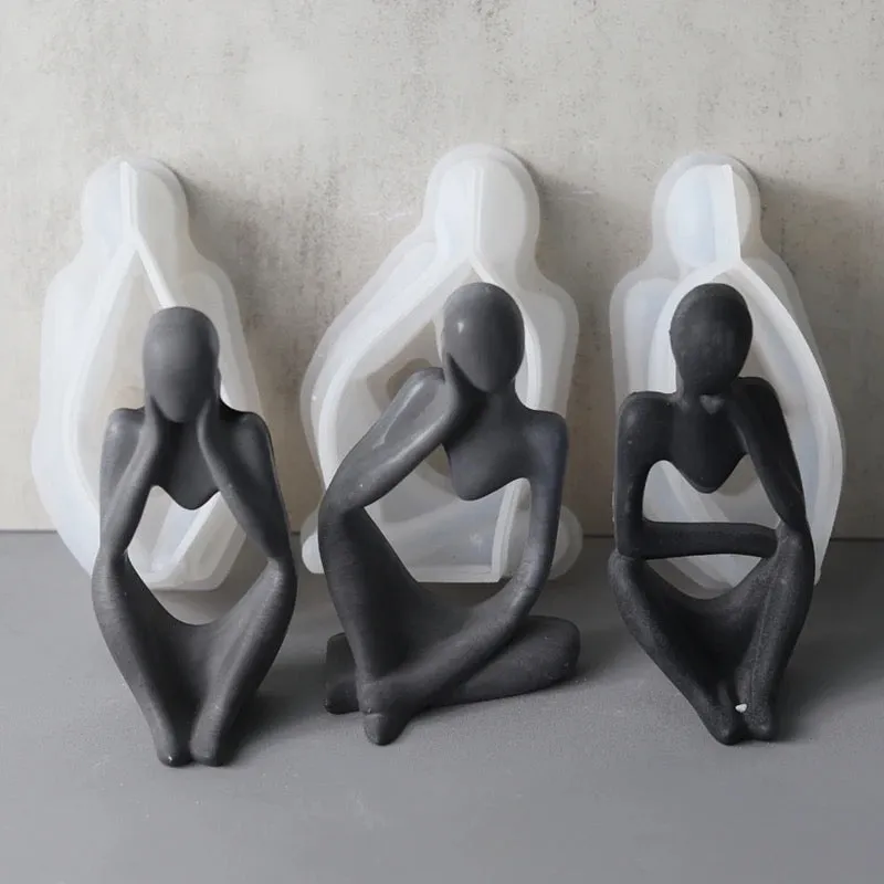 Body Art Silicone Thinker Resin Mold Set