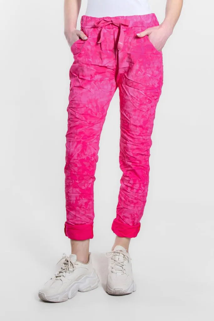 Collins Tonal Splotch Stretch Tie Waist Pant (PL160T)