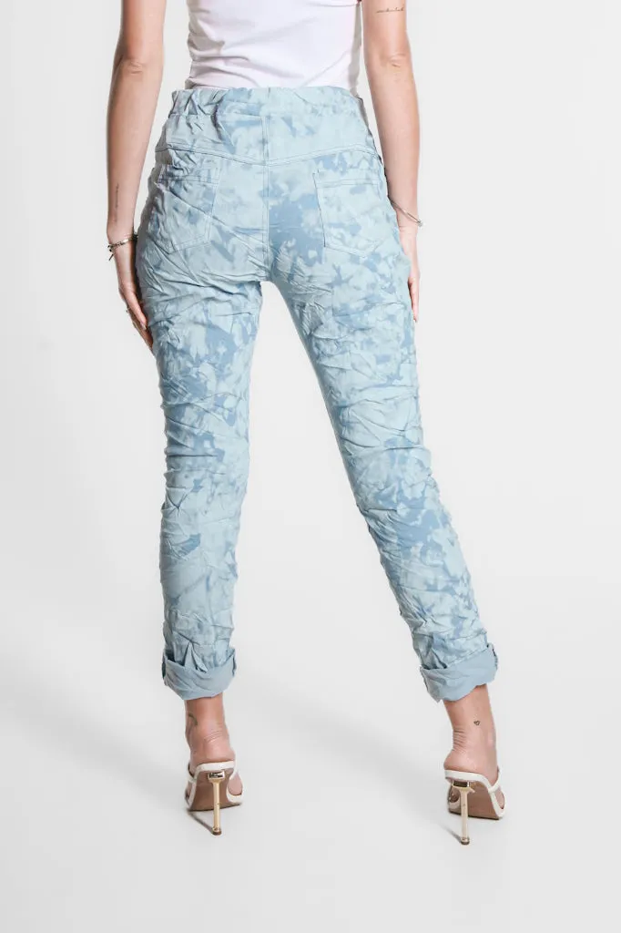 Collins Tonal Splotch Stretch Tie Waist Pant (PL160T)