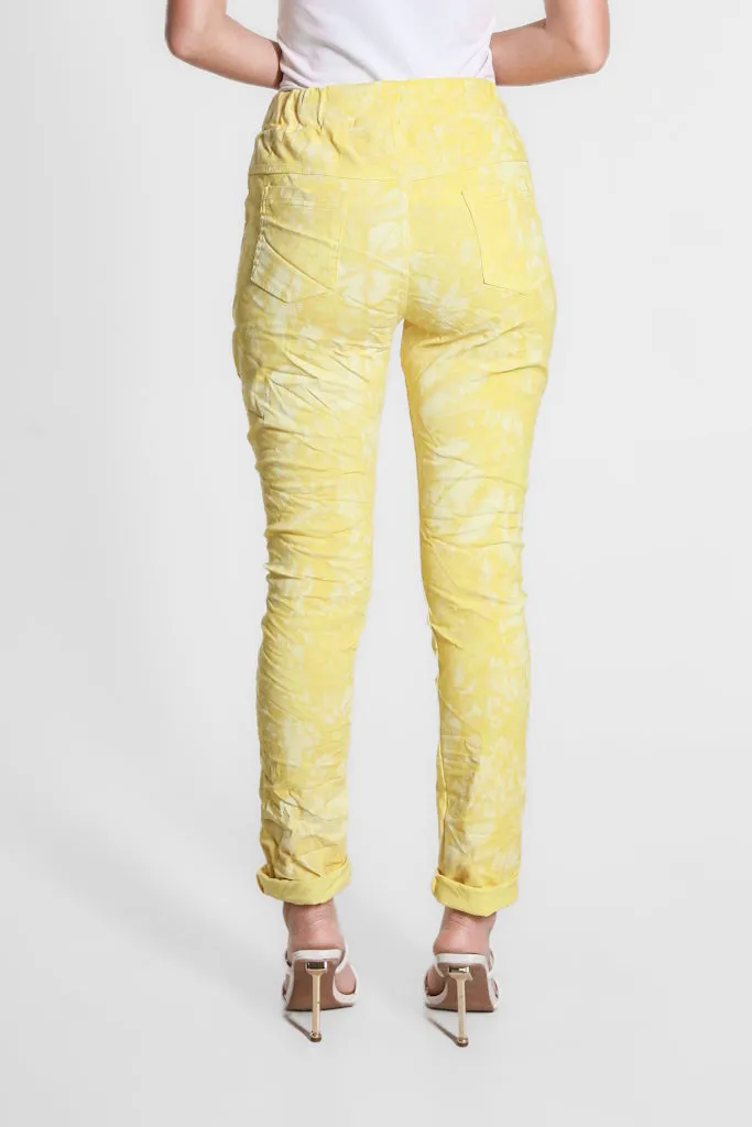 Collins Tonal Splotch Stretch Tie Waist Pant (PL160T)