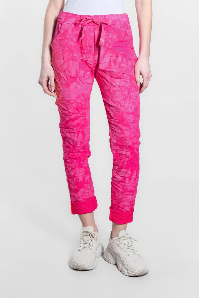 Collins Tonal Splotch Stretch Tie Waist Pant (PL160T)