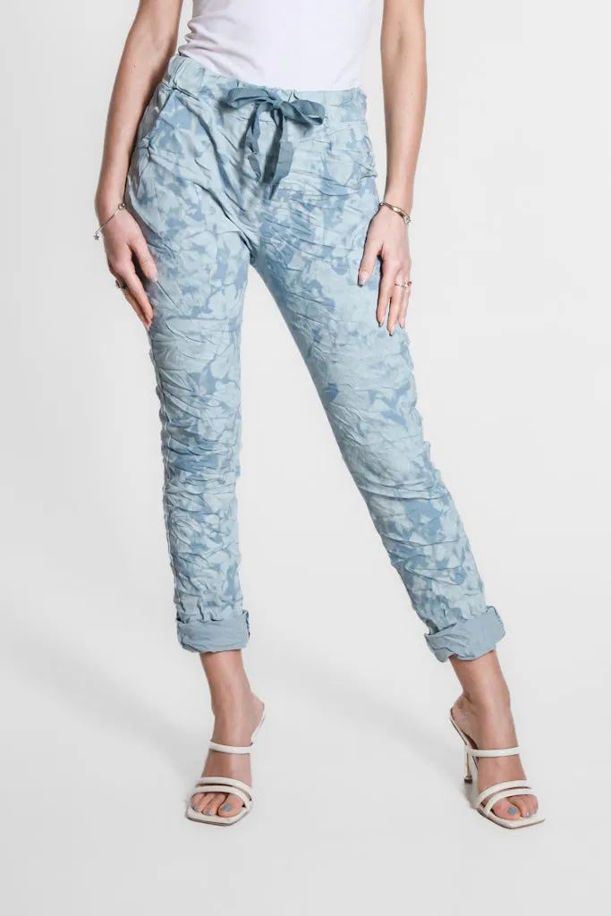 Collins Tonal Splotch Stretch Tie Waist Pant (PL160T)