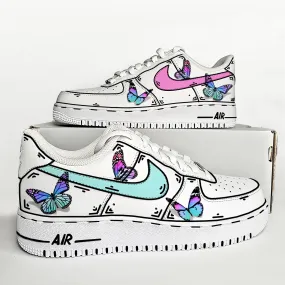 Colorful Graffiti Buttrefly Custom Air Force 1