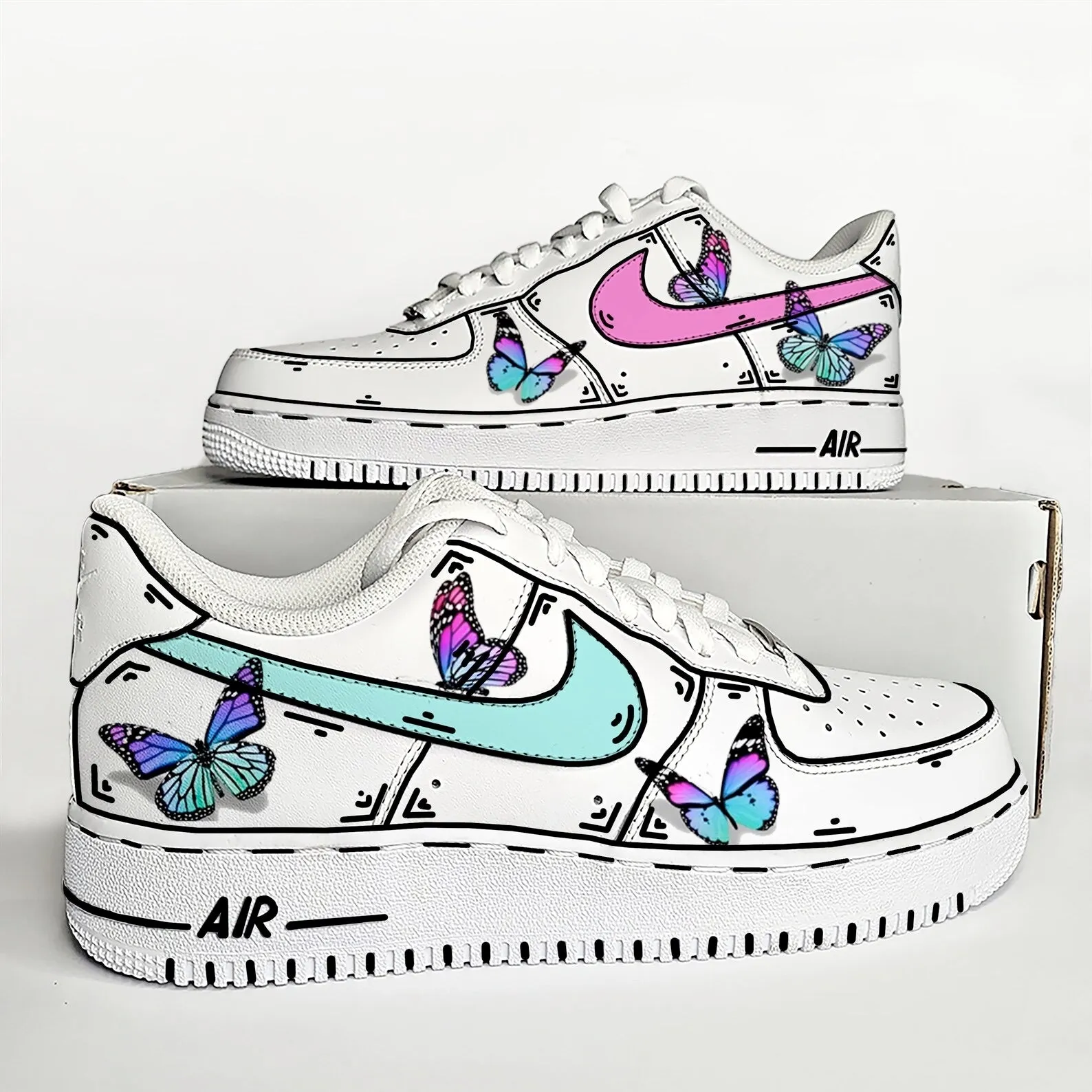 Colorful Graffiti Buttrefly Custom Air Force 1