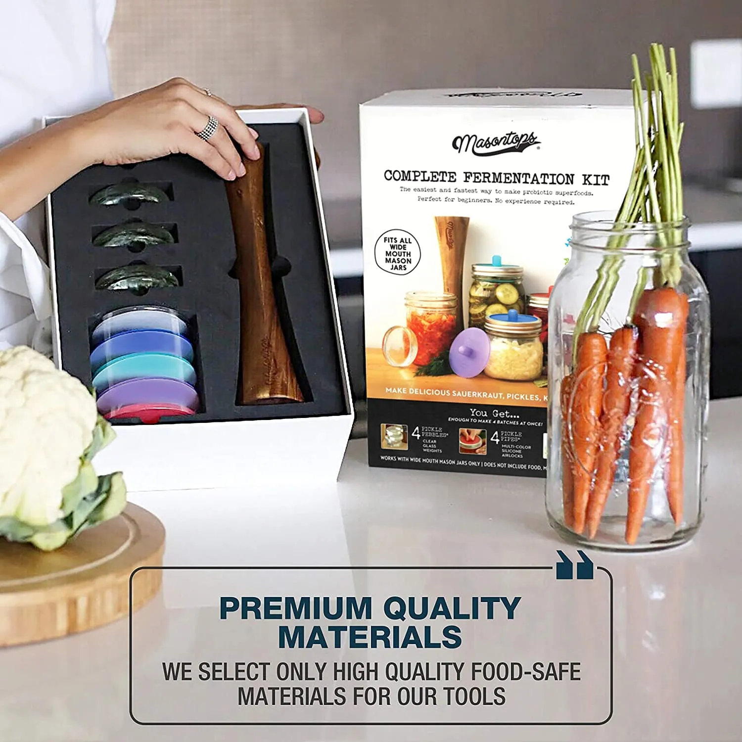 Complete Wide Mouth Fermentation Kit by Masontops