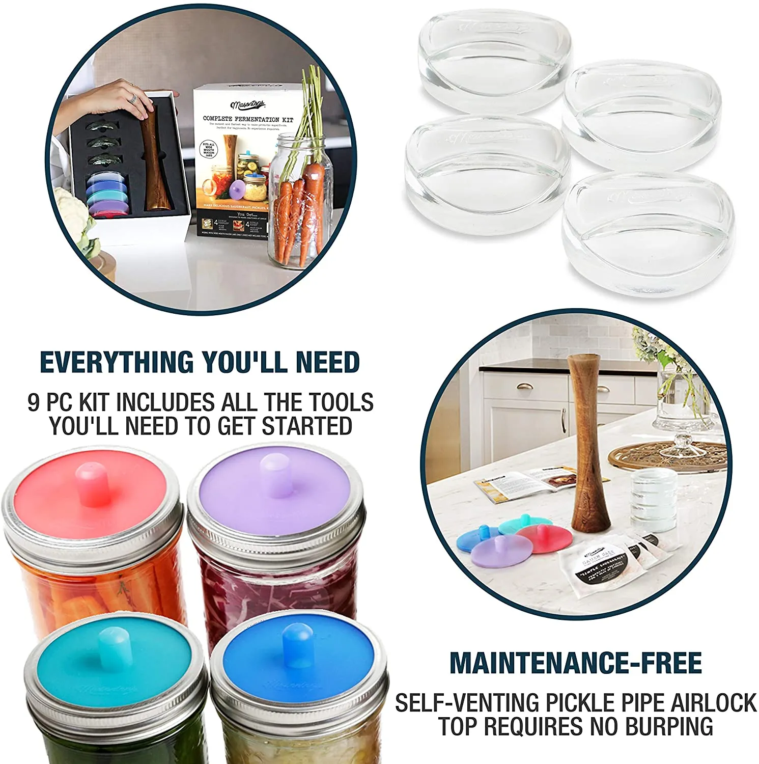 Complete Wide Mouth Fermentation Kit by Masontops