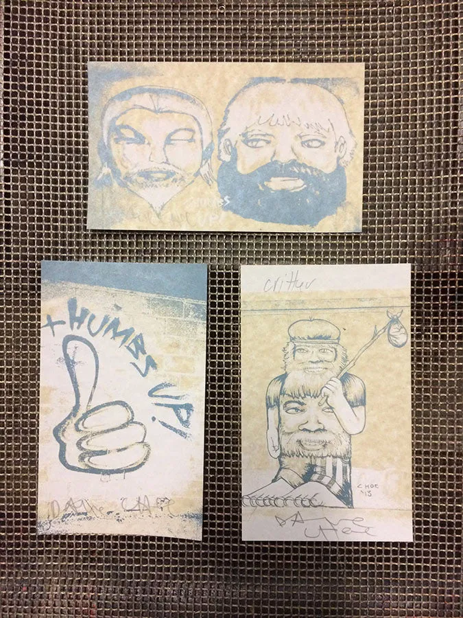 David Choe: Thumbs Up mini print set