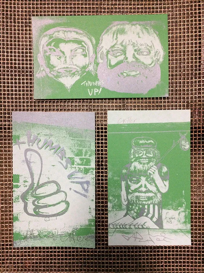 David Choe: Thumbs Up mini print set