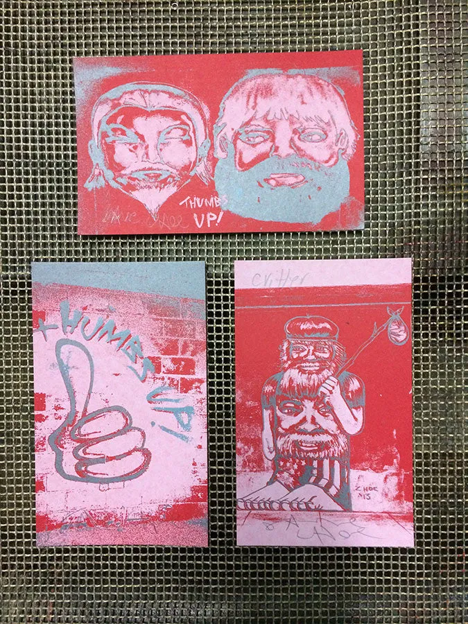 David Choe: Thumbs Up mini print set
