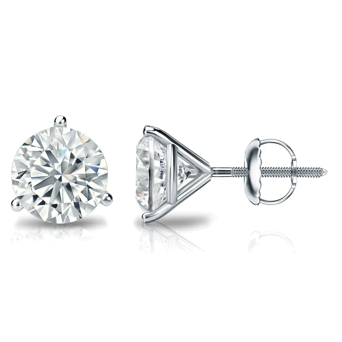 Design Your Own Classic Round Stud Earrings 14K Gold