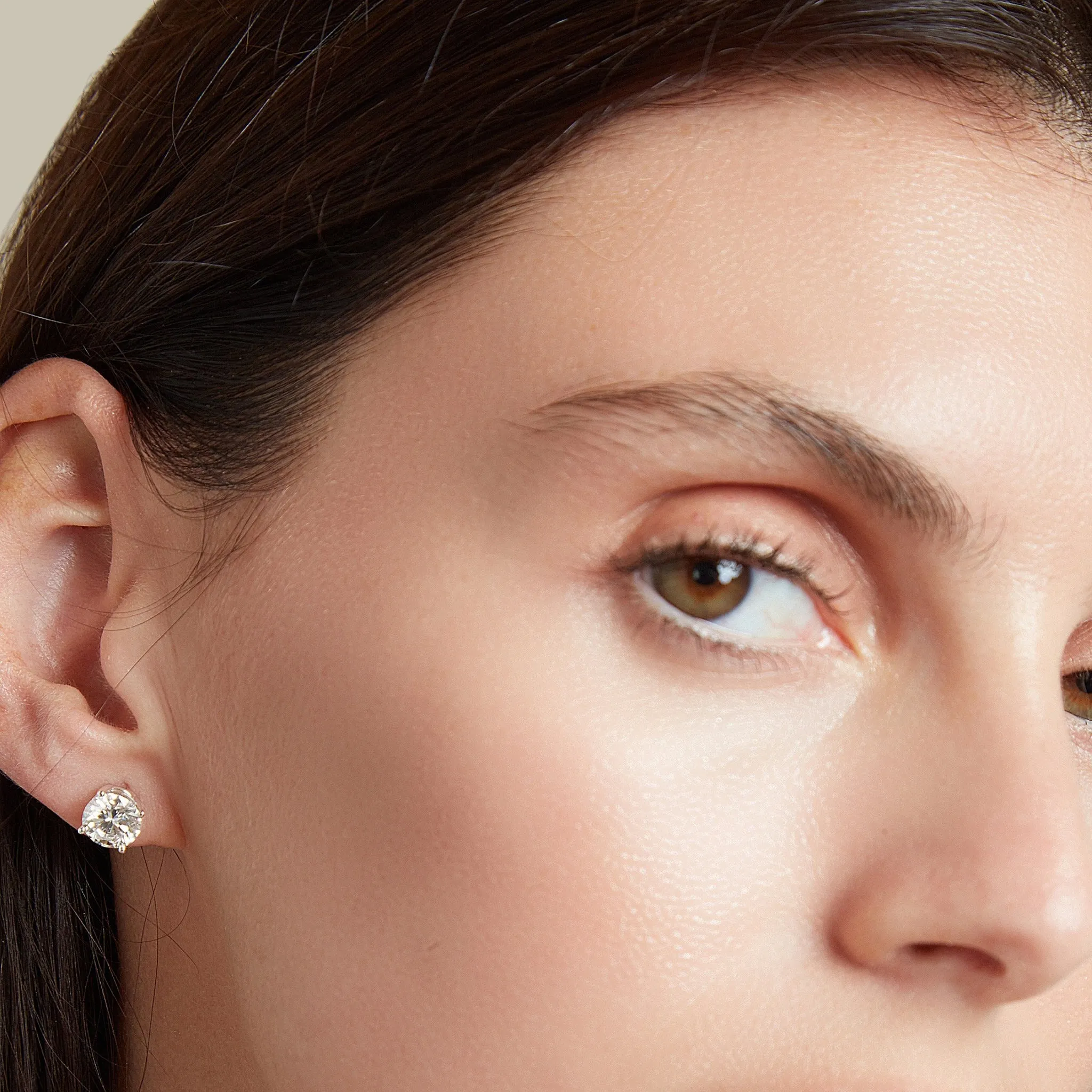 Design Your Own Classic Round Stud Earrings 14K Gold
