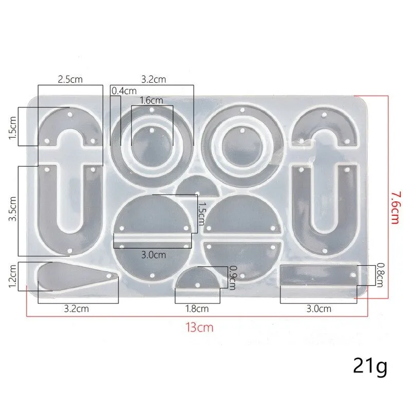 Earring Silicone Resin Jewelry Mold