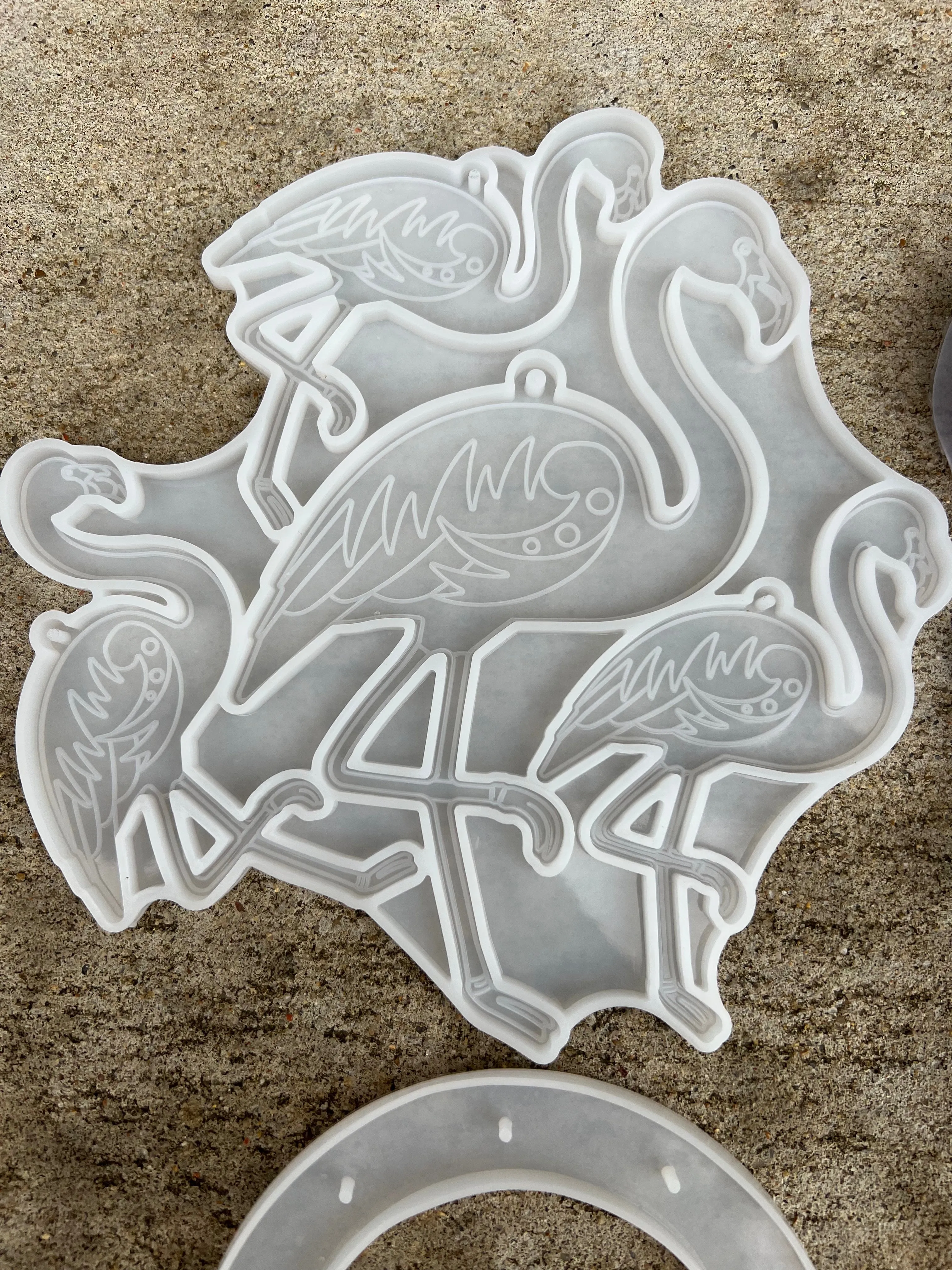 Flamingo Wind Chime Resin Mold Kit
