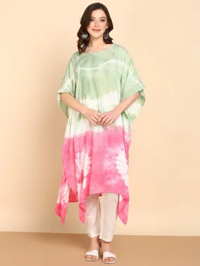 Hand Dyed Loose Fitted Crepe Kaftan Kurta