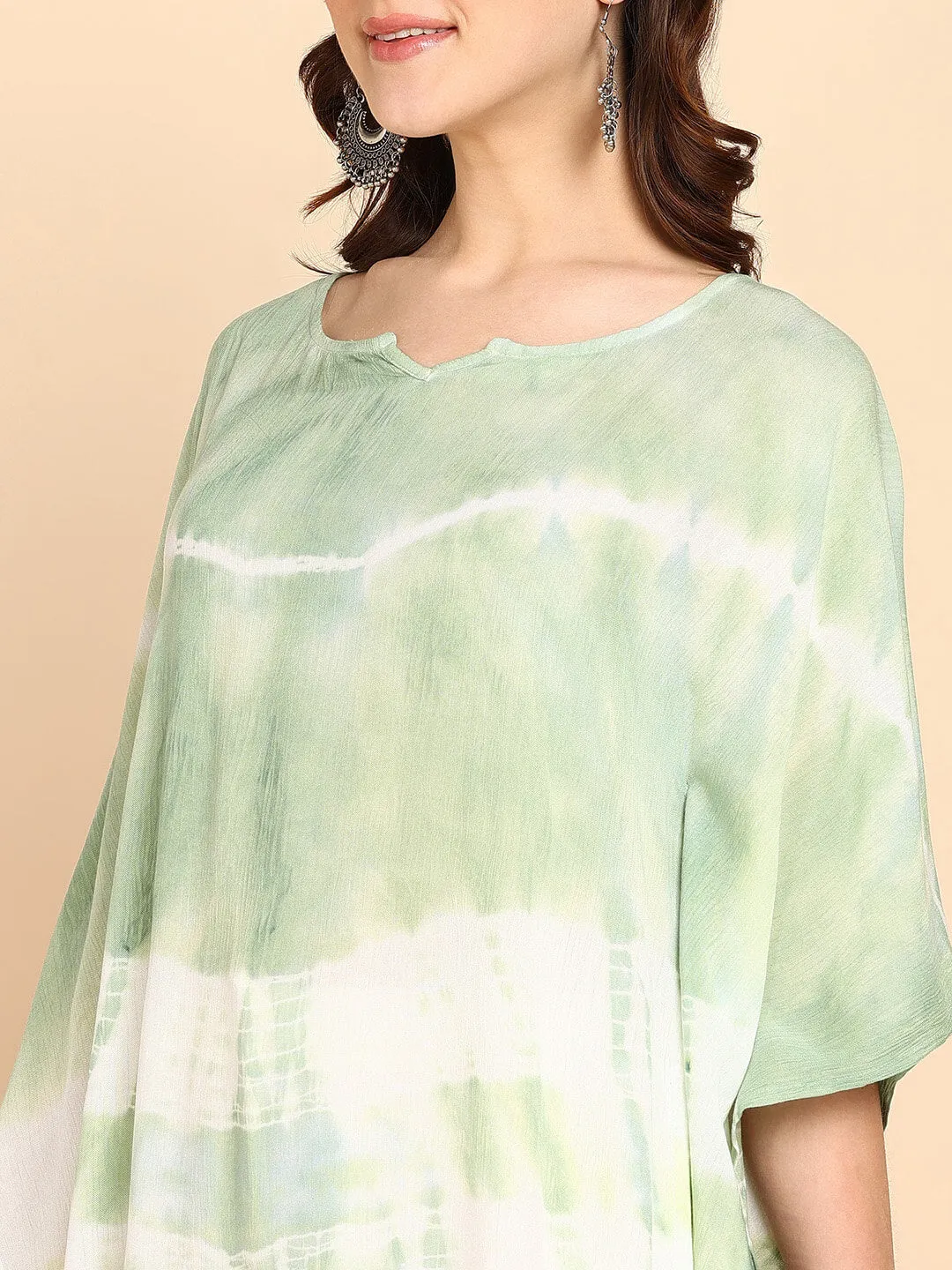 Hand Dyed Loose Fitted Crepe Kaftan Kurta