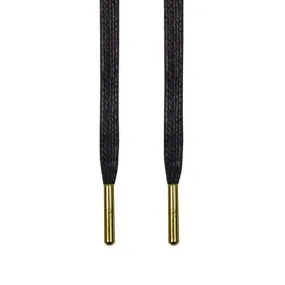 Laced Up Black Waxed Shoelaces