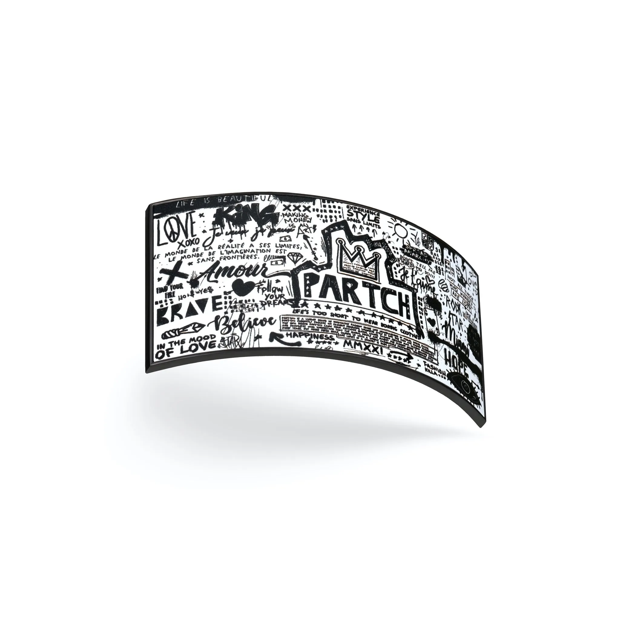 PARTCH Pop Love Trucker Hat White with Swarovski Crystals