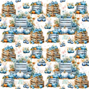 PV130 blue pumpkins and crates vinyl sheet