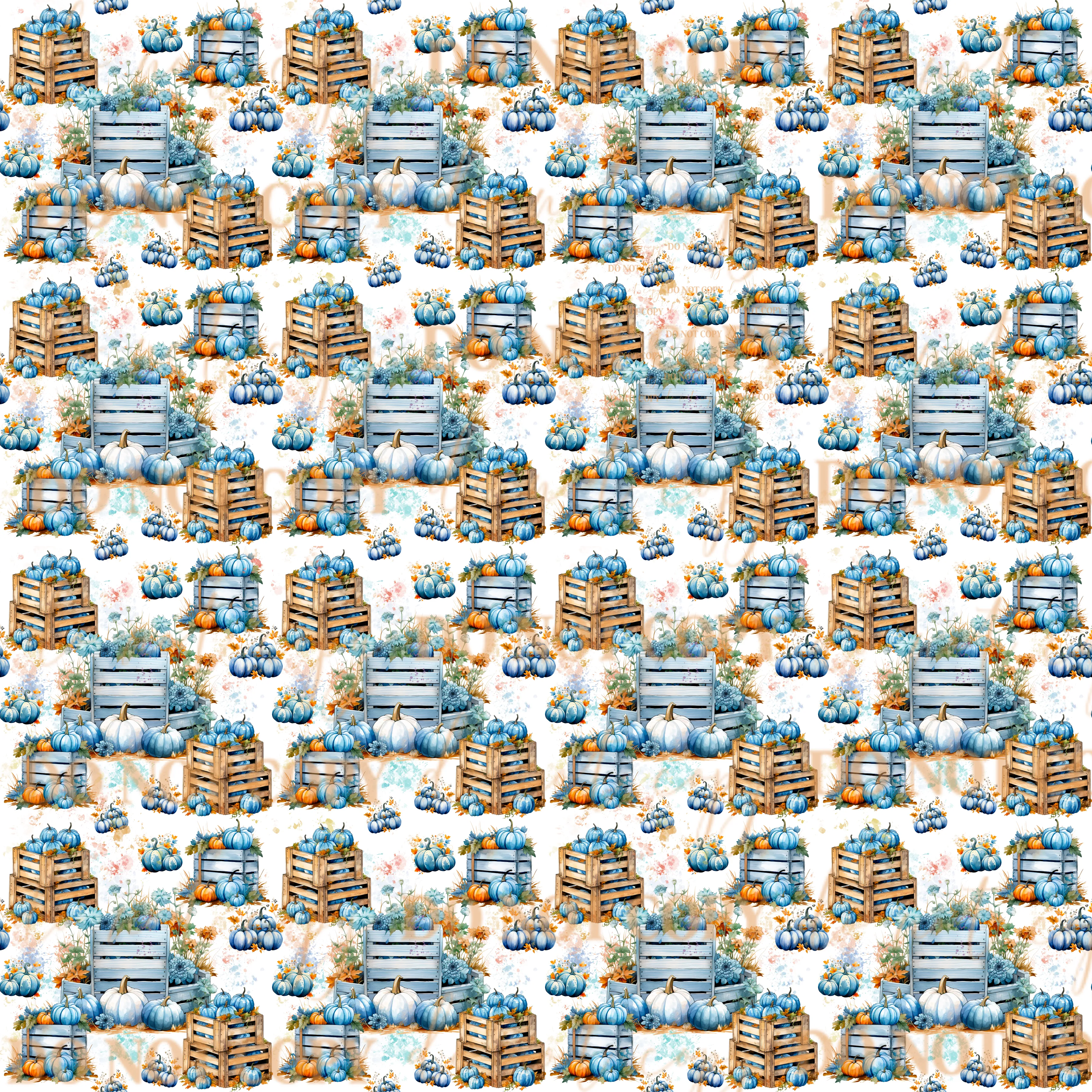 PV130 blue pumpkins and crates vinyl sheet