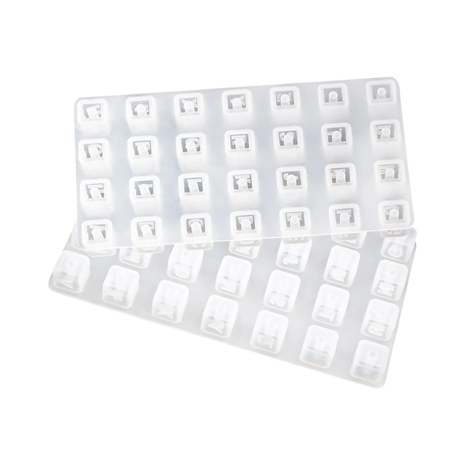 Resin Square Letter Bead Alphabet Silicone Mold