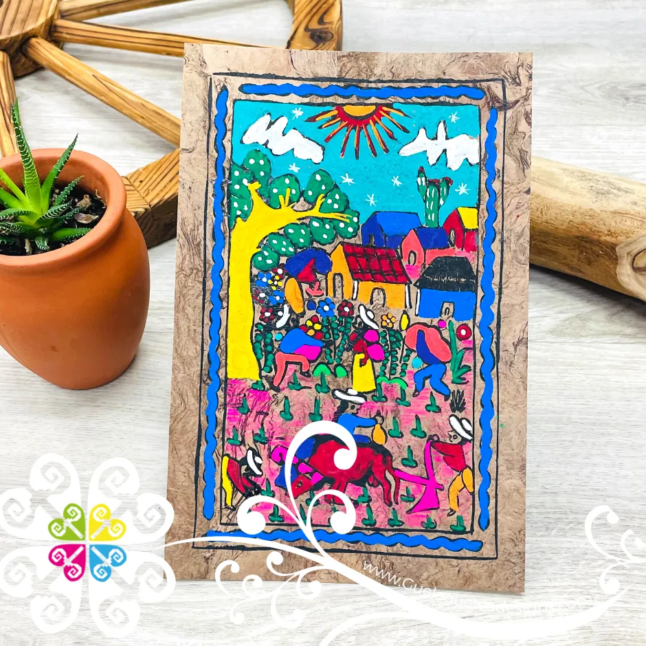 Small Pueblo Designs - Amate Paintings