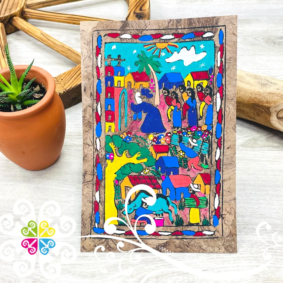 Small Pueblo Designs - Amate Paintings