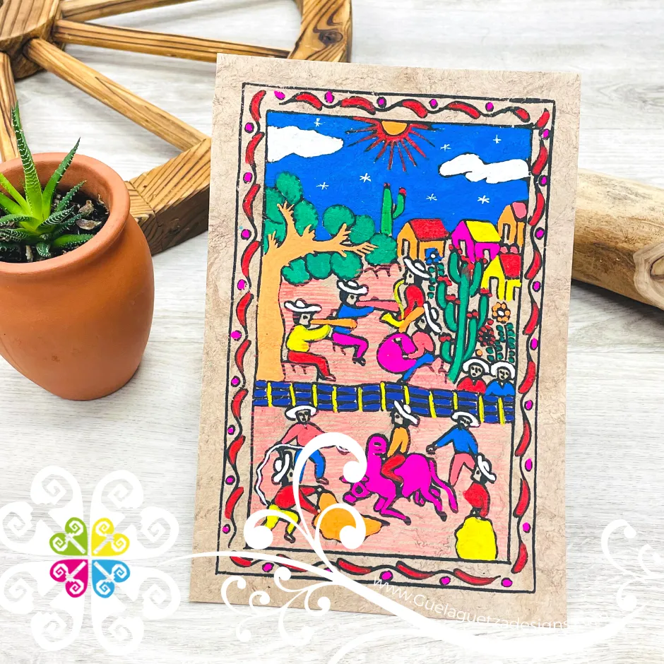 Small Pueblo Designs - Amate Paintings