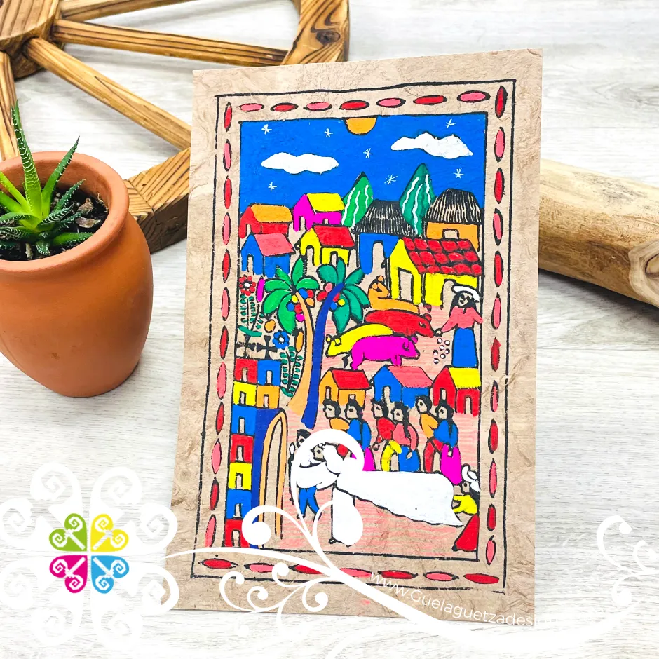 Small Pueblo Designs - Amate Paintings