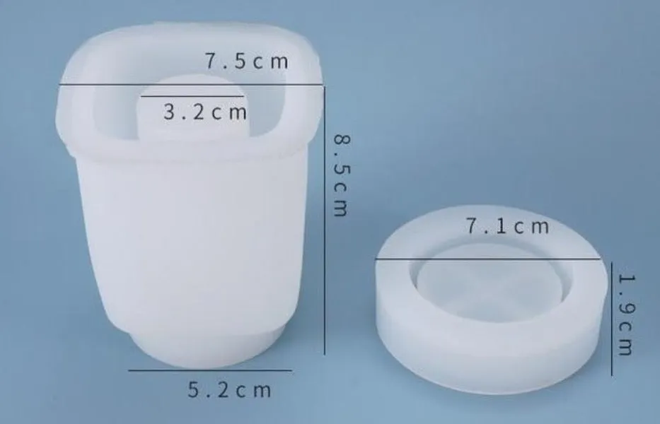 Storage Bottle Sealed Jar With Lid Resin Mold, Unique Mold