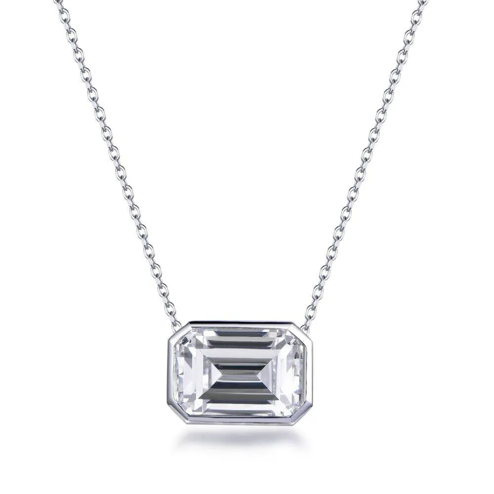 The Noura  Bezel Set Diamond Pendant Design Your Own