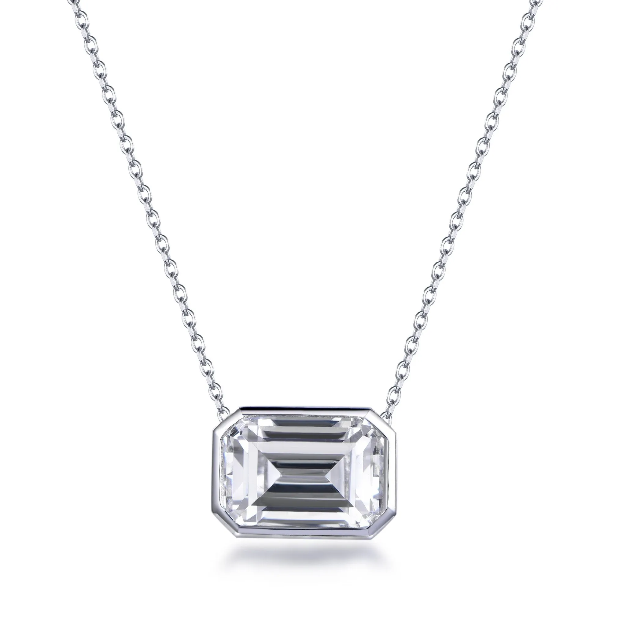 The Noura  Bezel Set Diamond Pendant Design Your Own