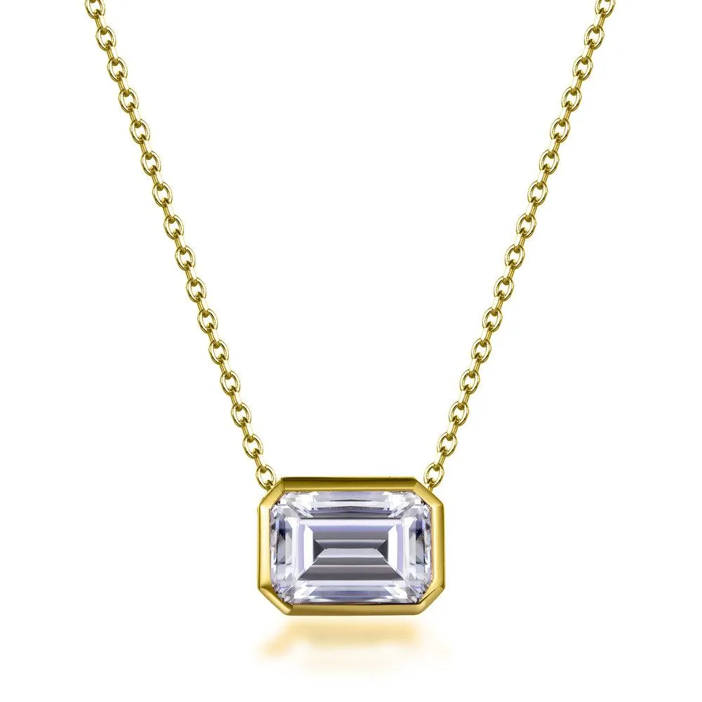 The Noura  Bezel Set Diamond Pendant Design Your Own