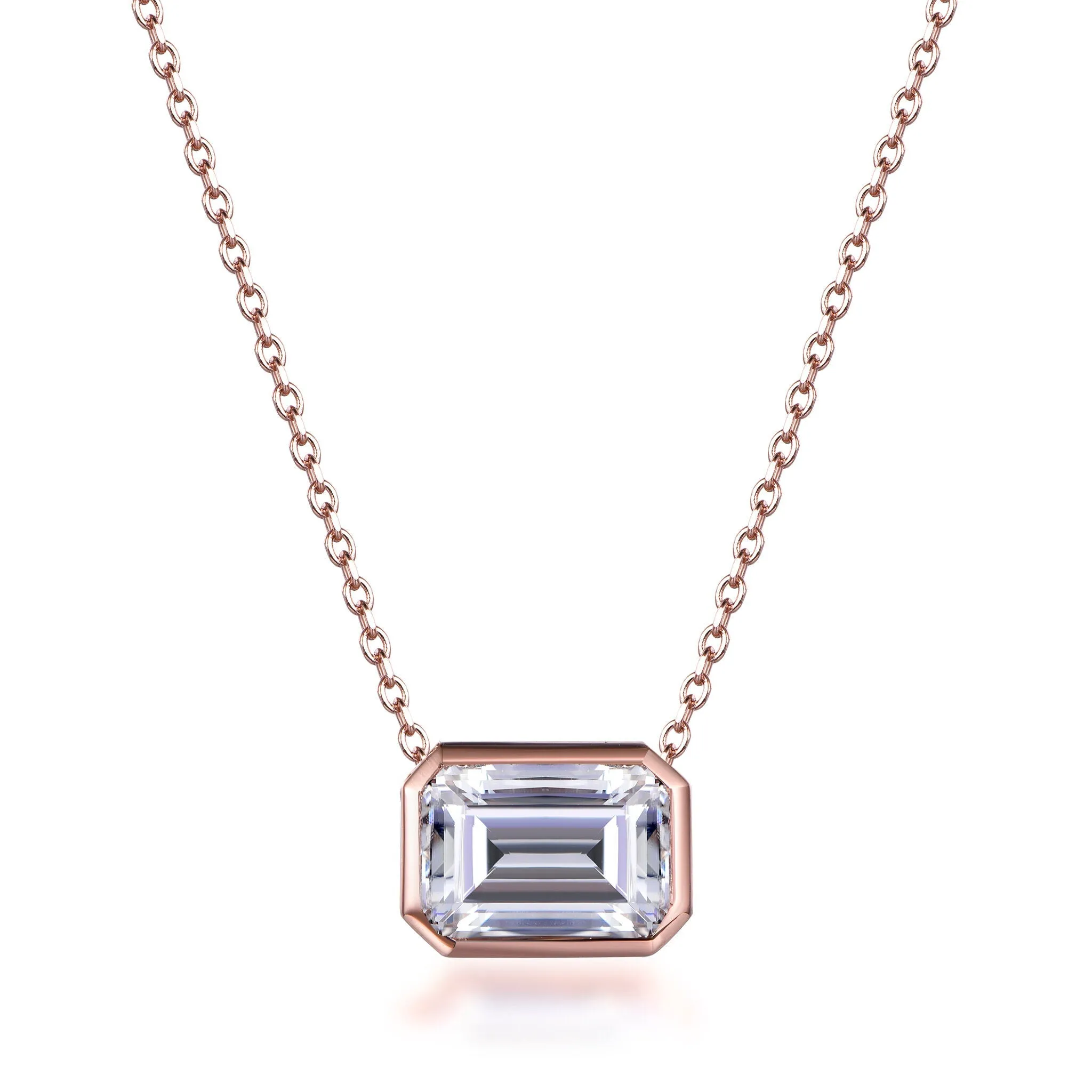 The Noura  Bezel Set Diamond Pendant Design Your Own