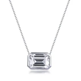 The Noura  Bezel Set Diamond Pendant Design Your Own