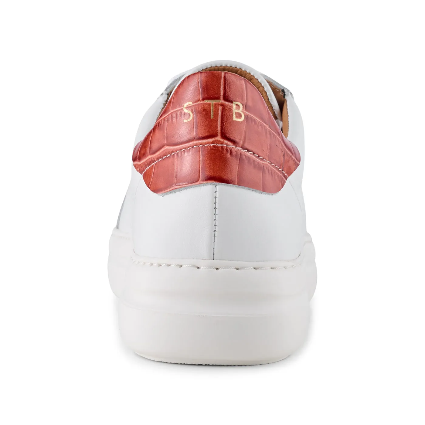 Vinca sneaker læder - WHITE/ RED
