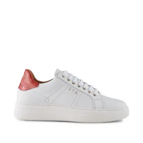 Vinca sneaker læder - WHITE/ RED